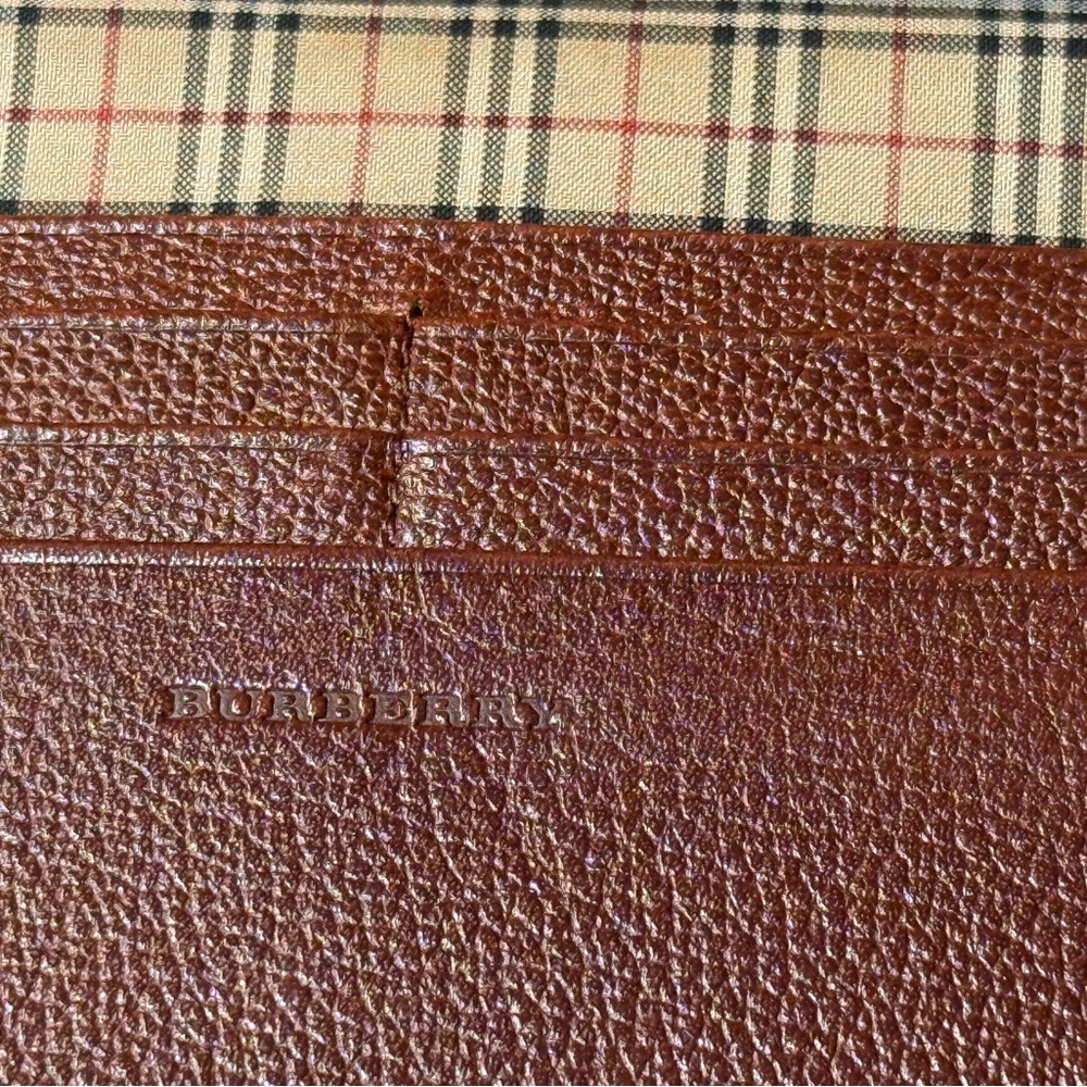 Burberry Brown Long Bifold Wallet